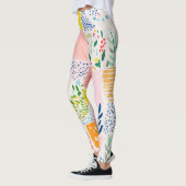 Kleurrijk Pastel Patchwork Preppy Leggings (Links)
