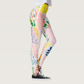 Kleurrijk Pastel Patchwork Preppy Leggings (Rechts)