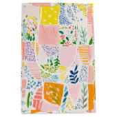 Kleurrijk Pastel Patchwork Preppy Medium Cadeauzakje (Voorkant)