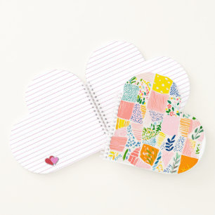 Kleurrijk Pastel Patchwork Preppy Notitieboek