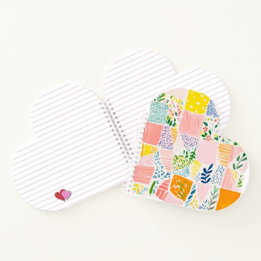 Kleurrijk Pastel Patchwork Preppy Notitieboek (Binnen)