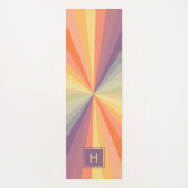 Kleurrijk Pastel Regenboog Monogram Yogamat (Voorkant)