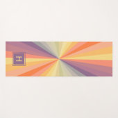 Kleurrijk Pastel Regenboog Monogram Yogamat (Voorkant (horizontaal))