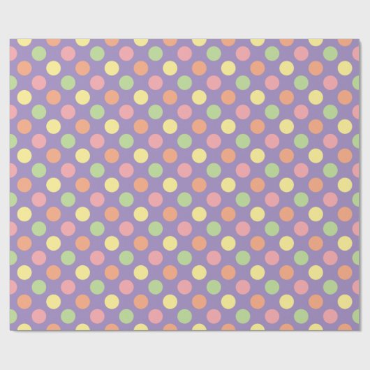 Kleurrijk Pastel Stippen Feest Cadeaupapier (Vlak)