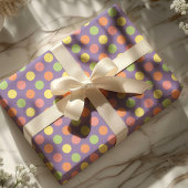 Kleurrijk Pastel Stippen Feest Cadeaupapier