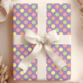 Kleurrijk Pastel Stippen Feest Cadeaupapier