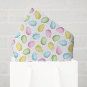 Kleurrijk Pastel Waterverf Paaseieren Patroon Tissuepapier
