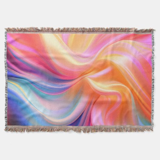 Kleurrijk Pastel Zijde Fleece Deken (Voorkant)