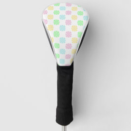 Kleurrijk pastelbloempatroon golfheadcover