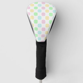 Kleurrijk pastelbloempatroon golfheadcover