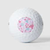 Kleurrijk pastelpatroon Laagste sneake Golfballen (Voorkant)
