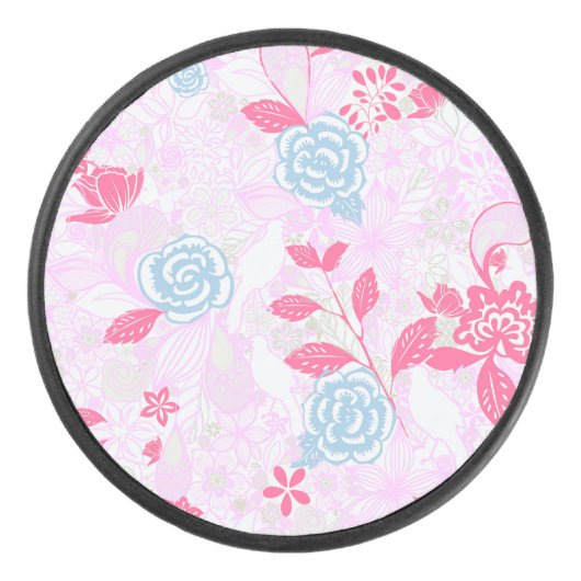 Kleurrijk pastelpatroon Laagste sneake Hockey Puck (Voorkant)