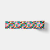 Kleurrijk Patchwork Dambord Modern Vakantie Grosgrain Lint (Voorkant)