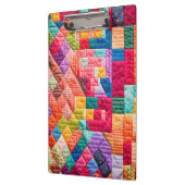 Kleurrijk Patchwork Dekbed Patroon Klembord (Links)