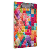 Kleurrijk Patchwork Dekbed Patroon Klembord (Rechts)