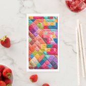 Kleurrijk Patchwork Dekbed Patroon Servet (Insitu)