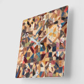 Kleurrijk Patchwork Dekbed Rustieke Naaikamer Vierkante Klok (Hoek)
