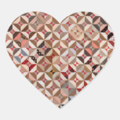 Kleurrijk Patchwork Dekbedovertrek Patroon Hart St Sticker (Voorkant)