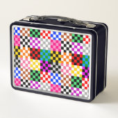Kleurrijk Patchwork Geruit Patroonontwerp (Achterkant)