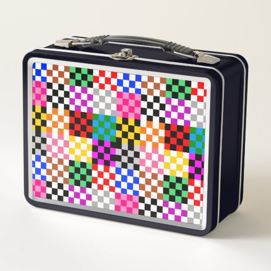 Kleurrijk Patchwork Geruit Patroonontwerp (Voorkant)
