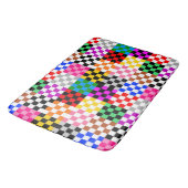 Kleurrijk Patchwork Geruit Patroonontwerp Badmat (Gekanteld)