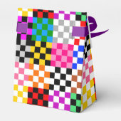 Kleurrijk Patchwork Geruit Patroonontwerp Bedankdoosjes (Achterkant)