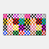 Kleurrijk Patchwork Geruit Patroonontwerp Bureaumat (Voorkant)