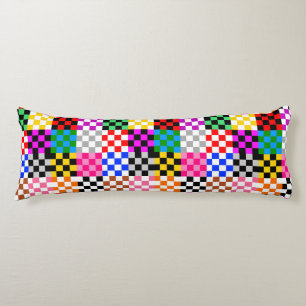 Kleurrijk Patchwork Geruit Patroonontwerp Lichaamskussen