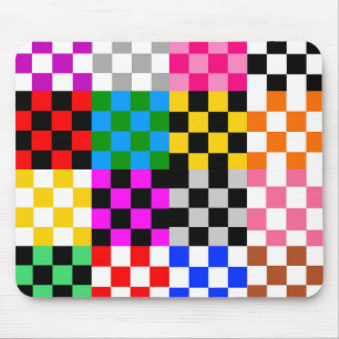 Kleurrijk Patchwork Geruit Patroonontwerp Muismat