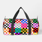 Kleurrijk Patchwork Geruit Patroonontwerp Plunjezak (Achterkant)