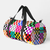 Kleurrijk Patchwork Geruit Patroonontwerp Plunjezak (Rechterhoek)