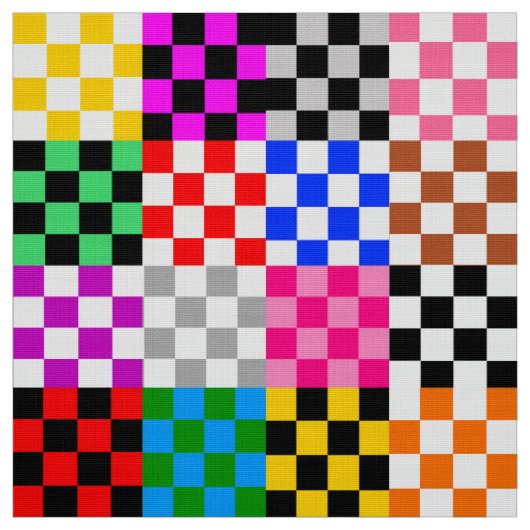 Kleurrijk Patchwork Geruit Patroonontwerp Stof (Swatch)