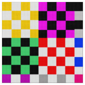 Kleurrijk Patchwork Geruit Patroonontwerp Stof (Close Up)
