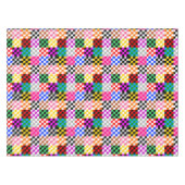 Kleurrijk Patchwork Geruit Patroonontwerp Tafelkleed (Voorkant (Horizontaal))