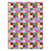 Kleurrijk Patchwork Geruit Patroonontwerp Tafelkleed (Voorkant)