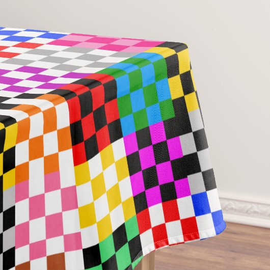 Kleurrijk Patchwork Geruit Patroonontwerp Tafelkleed