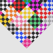 Kleurrijk Patchwork Geruit Patroonontwerp Tissuepapier (Detail)