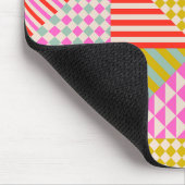 Kleurrijk Patchwork Kantoor Werkruimte Bureaumuis Muismat (Hoek)