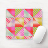 Kleurrijk Patchwork Kantoor Werkruimte Bureaumuis Muismat (Met muis)