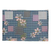 Kleurrijk patchwork landelijke retro patroon kussensloop (Achterkant)