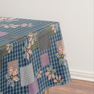 Kleurrijk patchwork landelijke retro patroon tafelkleed