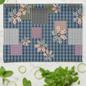 Kleurrijk patchwork landelijke retro patroon theedoek (Gevouwen)