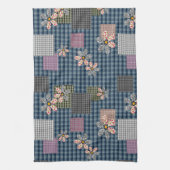 Kleurrijk patchwork landelijke retro patroon theedoek (Verticaal)