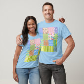 Kleurrijk Patchwork Patroon Grafische T-Shirt (Unisex)