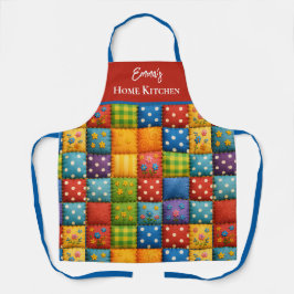 Kleurrijk Patchwork Patroon Schort