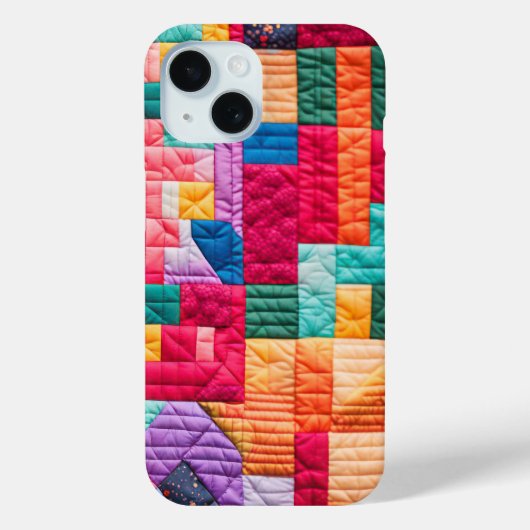 Kleurrijk Patchwork Quiltpatroon Case-Mate iPhone Case (Achterkant)