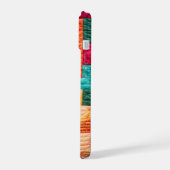 Kleurrijk Patchwork Quiltpatroon iPhone 15 Case (Linkerkant)