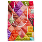 Kleurrijk Patchwork Quiltpatroon Medium Cadeauzakje (Voorkant)