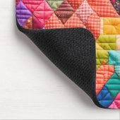 Kleurrijk Patchwork Quiltpatroon Muismat (Hoek)