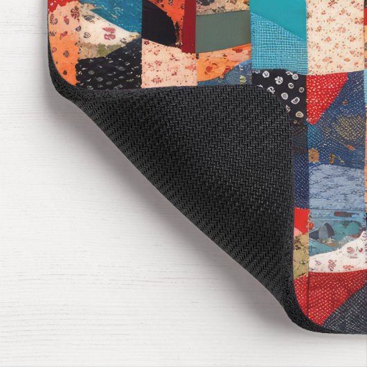 Kleurrijk Patchwork Quiltpatroon Muismat (Hoek)